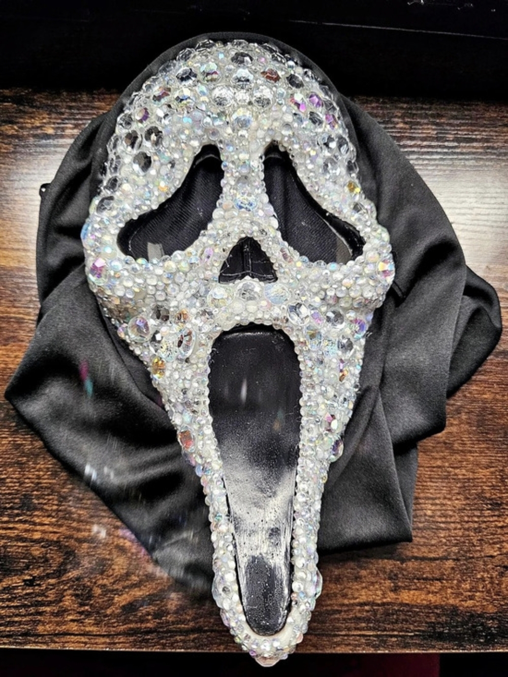 Rhinestoned Ghostface Mask